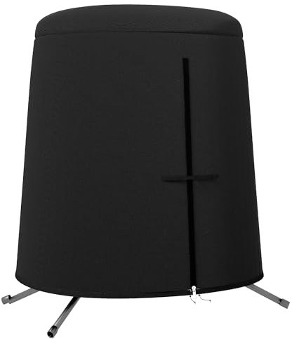 Outsunny Hanging Egg Chair Cover, Outdoor Single Swing Chair Cover, Waterproof Anti-dust Furniture Protector with Zipper, 300D Oxford Fabric for 200 x 230 cm Stand, Black