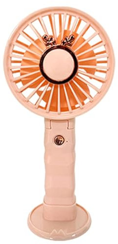 Ventilatore da viaggio portatile, 3 modalità regolabili, ricaricabile, elettrico, portatile, compatto, con supporto per telefono, ventilatore da scrivania per viaggi estivi, attività all'aperto e