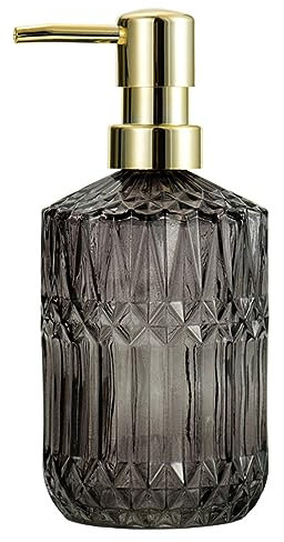 FCSHFC Rellenable Vaso Transparente Dispensador Jabon Mano Loción Botellas con Bomba Cocina Líquido Botes Gel Y Champu Rellenables Baño para Hotel Restaurante Comercial(Negro)