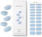 20PCS UV Gel Strips - Blau Nagelfolien selbstklebend & UV härtend - langanhaltend Nagelsticker Nagellackstreifen - Gel Nagelaufkleber Maniküre für natürliche Nägel (Light Blue)