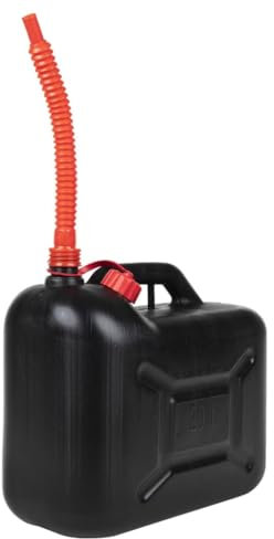 vidaXL Bidon de carburant avec bec flexible 3 pcs noir 20 L plastique, bidon de carburant, jerrycan, bidon d'eau, conteneur d'essence, bidon de diesel