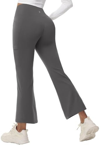 baleaf Damen Wanderhose Wasserabweisend Outdoorhose Winddicht Thermo Hose Schlaghose Trekkinghose mit Taschen Winter Grau S