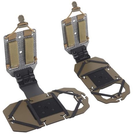 90 Degree Rotation Tactical Plate Carrier Vest Attachments Universal Phone Chest Mount for Larger Screen Size 4.7-7.8 Molle Accessories Foldable Navigation Adjustable Phone Holder Board (Tan)