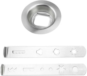 HJIAMA Spritzgebäckvorsatz Set, 8 Formen für Fleischwolf, Edelstahl Gebäckvorsatz Aufsatz für Spritzgebäck, Modell 5, Kompatibel mit Mum 4 & Mum 5