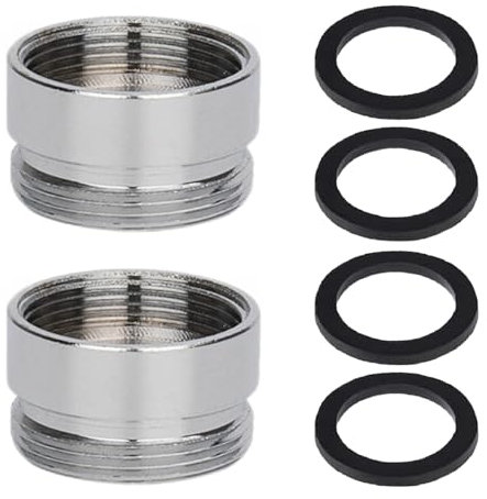YOUZMY 2 Stück Wasserhahn-Adapter, Gewindeadapter Geeignet für Belüfteranschluss anf Küchenarmaturen Innengewinde M20 auf Außengewinde M22 Luftsprudler Adapter (M20-M22)