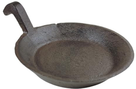 Kleine Pfanne Kerzenständer mit 8cm Standfläche - rustikale Tischdeko aus Gusseisen