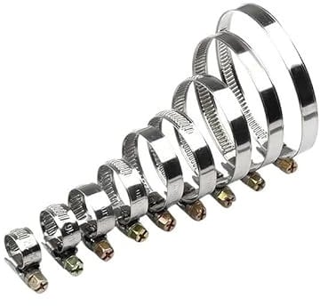 Colliers de serrage Anti-oxydation en acier inoxydable, 5 pièces, 8-80mm, colliers de serrage for tuyaux de carburant et d'eau, colliers de serrage à ressort à entraînement par vis sans fin(40-60mm)