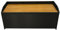 Panana Rattan Garden Storage Box, Deck Bench with Wood Lid, Zippered Inner Liner, 120x50x50cm Patio Wicker Chest Organiser Furniture for Cushions Tools Toys, Outdoor Seating Organizer Black