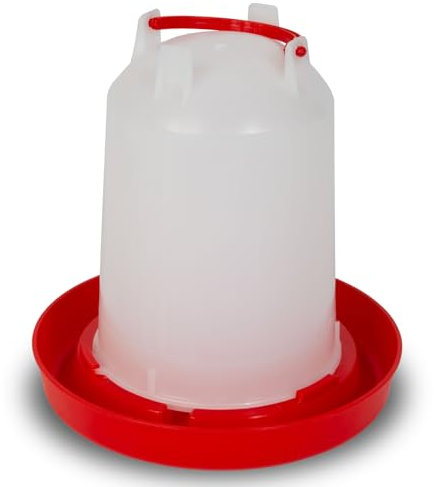 EBERTH Geflügel Hühnertränke mit 1,5 L Kapazität, Geflügeltränke, Wassertränke, Automatische Wasserspender, PP-Copolymer, Zubehör für landwirtschaftliche Betriebe, Tragegriff