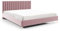 Sofello Polsterbett Lilly Schwarze oder goldene Beine Steppung - Bett aus Velour aus Samt mit Holz Lattenrost 180x200 cm (Riviera 62 - Rosa, 160x200)