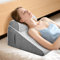 Vielseitig Keilkissen mit Nackenrolle, 25D Memory-Schaumstoff Lesekissen für Bett und Sofa, Ergonomisches Kopfkissen für Reflux Schlafapnoe, Lendenkissen, Beinkissen, Rückenstützkissen, L50xB50xH26cm