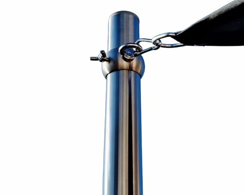 Sonnensegelmast 2,5-3m Höhenverstellbar Edelstahl mit Bodenhülse Sonnensegel Mast Pfosten Stange (⌀42mm 2,5m mit Bodenhülse)