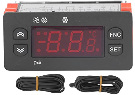 TOOLSGO Regolatore di temperatura Fahrenheit Celsius Display digitale commutabile Sensore N T C Termostato 230V AC per frigorifero per la conservazione di alimenti Verdura Frutta
