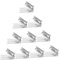 Veemoon 10Pcs Stainless Steel Refrigerator Clips Durable Shelf Support for Organizing Fridge and Freezer for Home and Commercial Use Space Saving for Efficient