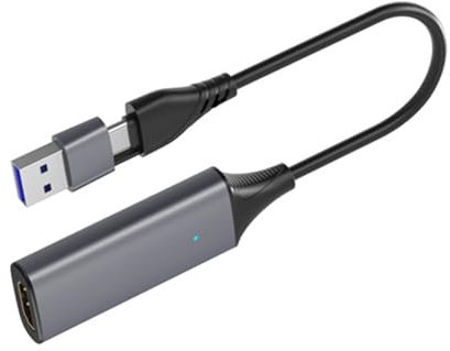 2 Interface 2.0C C Video Capture Card Cable for Tablet and Laptop Video Device