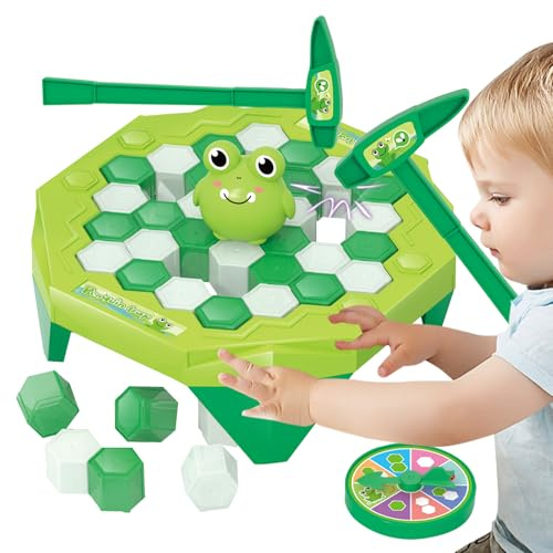 Knock Ice Game – Interactive Mini Tabletop Icèbreaker Toy | Educational Family Board Game with Hammers & Cubes | Fun Puzzle for Kids Age 3+