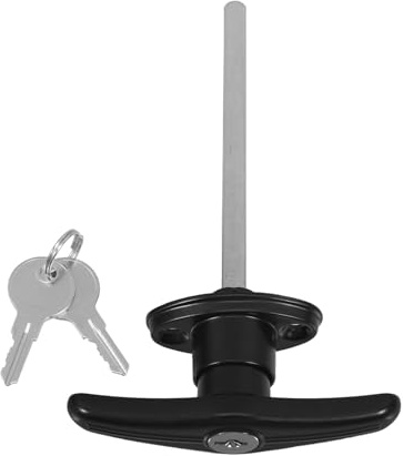 Yardenfun Serratura con Maniglia T in Lega di Zinco Resistente alle Intemperie per Porte Garage Esterno e Ripostigli Blocca Sicurezza con Chiave per Camper Rimorchi e Edifici Esterni