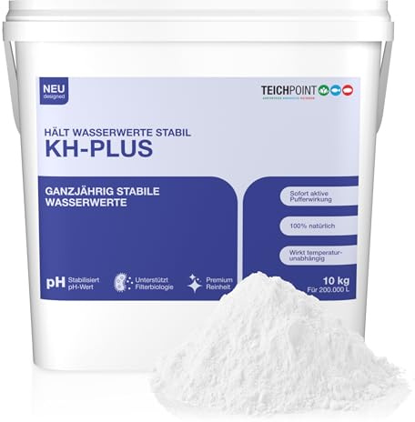 Teichpoint KH Plus 10kg | Erhöht Karbonathärte und stabilisiert pH-Wert im Garten und Koi Teich | Für ausgeglichenes Teichwasser | Carbonat härte erhöhen ohne GH | Reichweite 200.000 Liter