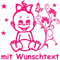 Hoffis Premium Babyaufkleber mit Name/Wunschtext Baby Kinder Autoaufkleber - Motiv 1309 (16 cm) - Farbe und Schriftart wählbar
