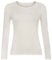 Women Long Sleeve T-Shirt Top Basic Casual Plain Stretch Vest Body Blouse Tee Layering, S/M 8-10, Cream