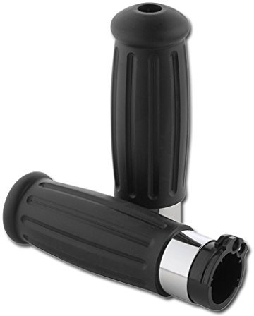 CC Slim Line Poignées chromées pour guidon Harley Davidson de 25,4 mm