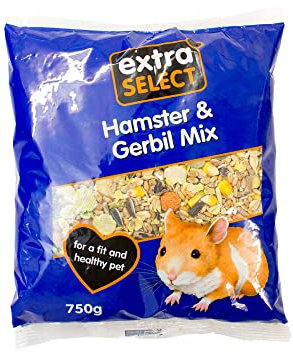 Extra Select Hamster & Gerbil Mix 750g - Complete Food, Raspberry Essence, Balanced Diet
