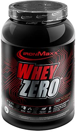 IronMaxx Proteína de suero de leche cero en polvo - chocolate bote de 908g | aislado de proteína de suero sin azúcar, soluble en agua | sabores diferentes
