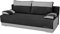 mb-moebel Couch mit Schlaffunktion und Bettkasten Schlafsofa 200cm Breit Gästebett Kindersofa Wohnzimmercouch Bettsofa 3 Sitzer Sofa Ausziehbar Sitzbank 196x92x85 cm Nisa (Schwarz + Grau)