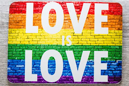 peters enkel Love is Love Kühlschrankmagnet Regenbogen Fahne Flagge Graffiti Gay Pride Equality