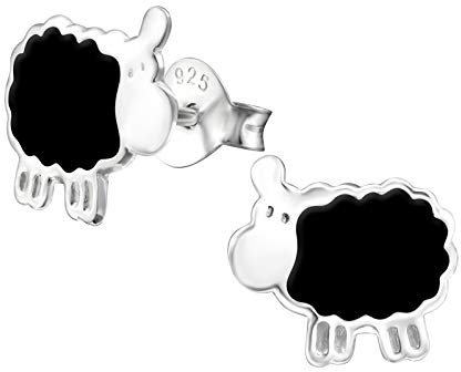 Monkimau Mädchen Ohrringe Schaf Ohrstecker aus 925 Sterling Silver Silber