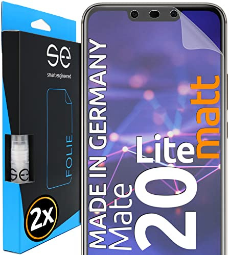 2x se® 3D SCHUTZFOLIE Entspiegelt für Huawei Mate 20 Lite,Anti-Staub, 100% Fingerabdruck & FaceID kompatibel, einfache blasenfreie Installation, Ultra-Klar, Stoß-Kratzfest, aus Deutschland
