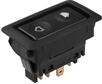 Alecony Auto Fensterheber Schalter Tasten Reparatur, 6 Pins 12/24V SPST Universal Automotive Elektrischer Fenster Schalterabdeckung, Kfz Scheibenheber EIN/AUS-Schalter Wipptaster Kippschalter