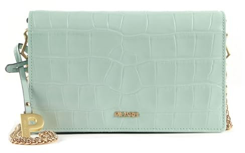 Picard 4928 Damenshopper aus Leder mit Krokoprägung in der Farbe Aqua, Maße: 12x20x5cm, 492836N889