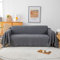 GAOWEI Premium Tagesdecke mit Dekorative Fransen - 180 x 230cm Groß Waffelmuster Sofa Cover, Multifunktions-Decke als sofaüberwurf, Bettüberwurf und Sofadecke - Grau
