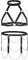 TOPACC Punk Taille Kette Gürtel Goth Body Harness für Frauen Leder Strumpfband Gothic Gürtel Emo Rave Outfit Cosplay, Schwarz-6