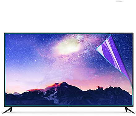 LONGSAND Protecteur d'écran TV Anti-lumière Bleue, Film Protecteur de Moniteur Anti-Rayures/Ultra-Clair/Protection des Yeux pour Moniteur 32/50/55/60/65,65(1429x804mm)