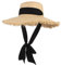 GEMVIE Sombrero de Paja para Mujer Sombrero para el Sol y Protección Anti-UV Sombrero de la Playa con Cordones Nudo de Lazo Suave Transpirable Grande Ancho Cap para Viajes Vacaciones