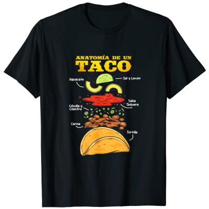 Anatomy of a Mexican Taco Camiseta
