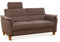 CAVADORE 3er-Sofa Palera mit Federkern / Kompakte Dreisitzer-Couch im Landhaus-Stil / inkl. 1 Kopfstütze / 179 x 89 x 89 / Mikrofaser, Hellbraun