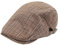 ZLYC Sommer Ivy Schirmmützen Ballonmütze Baumwolle Flatcap für Herren(Karierter Kaffee)
