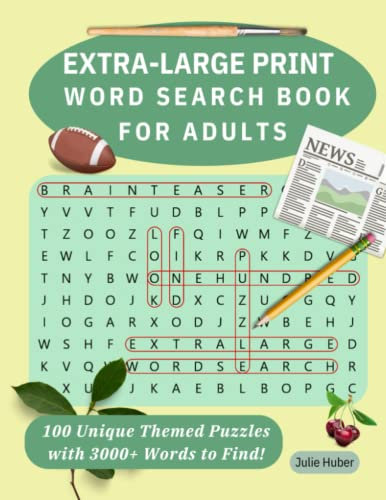 Extra-Large Print Word Search Book for Adults