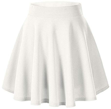 Damen Beiläufig Elastische Taille A Linie Faltenrock Basic Solide Vielseitige Dehnbar Informell MiniSkater Rock Mädchen Glocken Rock Tennis Rock