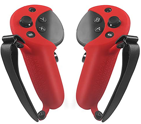 LICHIFIT Handle Grip Cover Silikon Schutzhülle für Meta Quest Pro VR Game Griff Ersatz Zubehör Sleeves mit verstellbarer Handschlaufe
