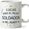 MUGFFINS Tazas Personalizadas para SOLDADOR hombre - En Español - Mejor del Mundo - 11 oz / 330 ml - Regalo Personalizable original y divertido