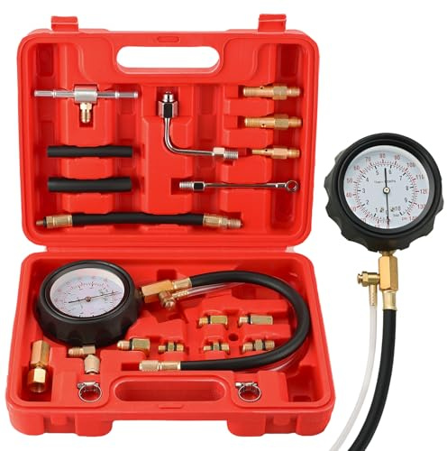 weyleity 0-140 PSI Fuel Pressure Gauge Kit | Fuel Injection Pump Pressure Gauge Kit, TU-114 Oil Pressure Testing Tool for Motorcycles,