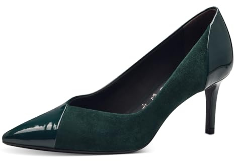 Tamaris Zapatos de Salón para Mujer, Tacón de Aguja, Cómodos, Verde, 41 EU