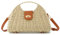 LHHMZ Womens Retro Straw Woven Cross Body Bags Portable Small Box Shoulder Bags Messenger Satchel