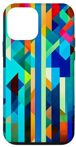 Hülle für iPhone 12 mini Modernes abstraktes Retro-Muster aus der Mitte des Jahrhunderts (MCM)
