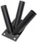 Triple Flag Pole Holder - Wall Mounted Flag Pole Bracket, Powder Coated (Black), Rust and Weather Resistant, Heavy Duty Flagpole Mount for Home and Outdoor Use
