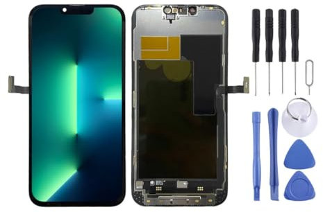 Globalstock Écran LCD + Vitre Tactile pour iPhone Toutes Séries + Kit d'Outils de Réparation - Haute Qualité et Facile à Installer (Iphone 13 Pro Max)